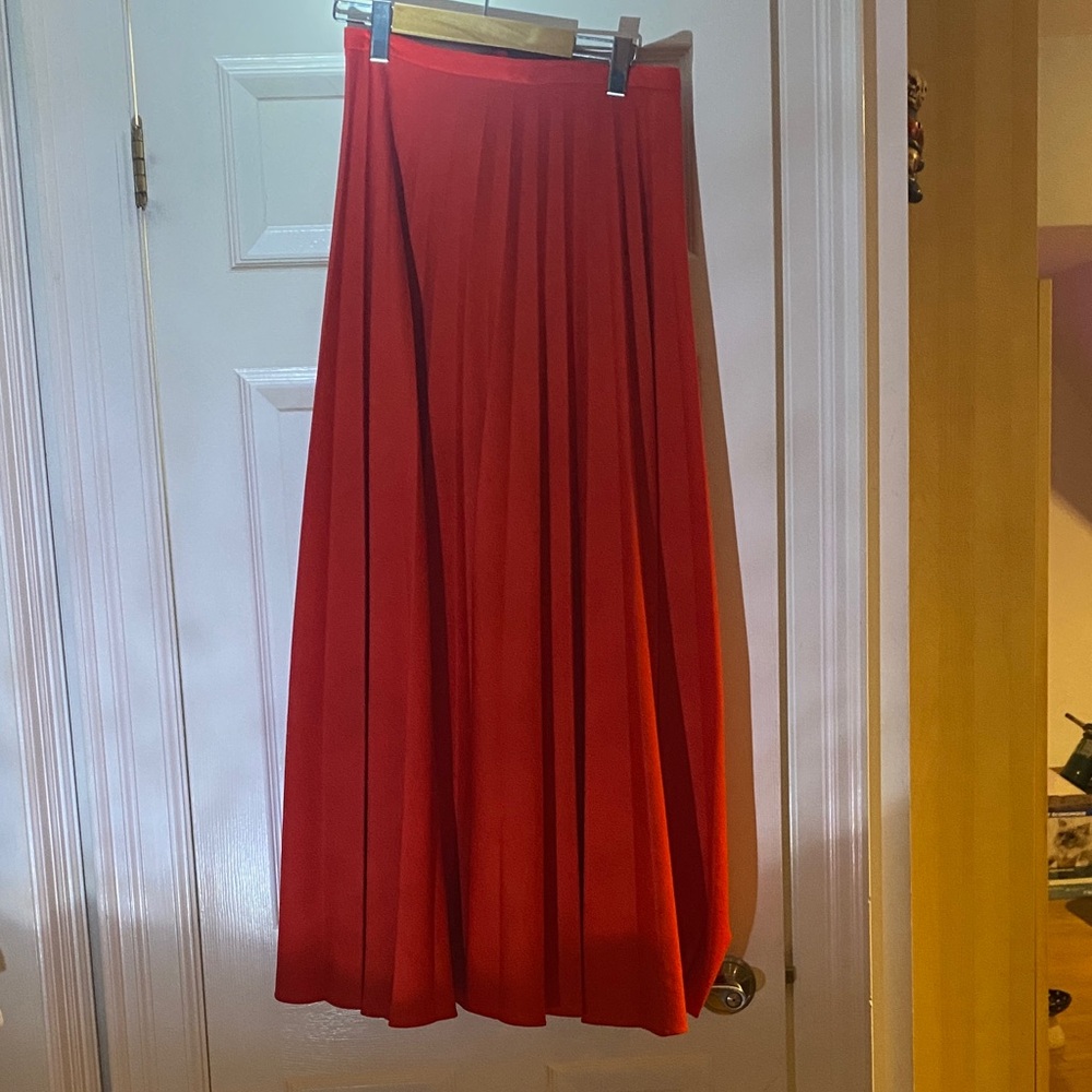 Vibrant Red Maxi Skirt